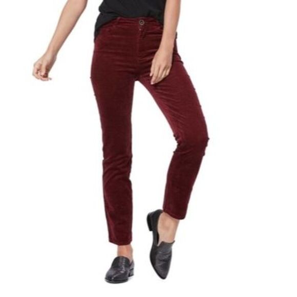 PAIGE Hoxton Slim Corduroy Jeans Women's Pants Straight Leg Size 24 NWT - Picture 3 of 10